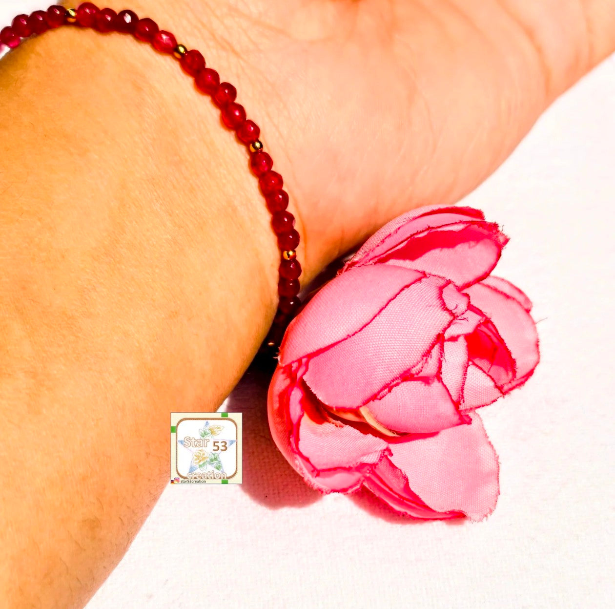 Cherry jade bracelet