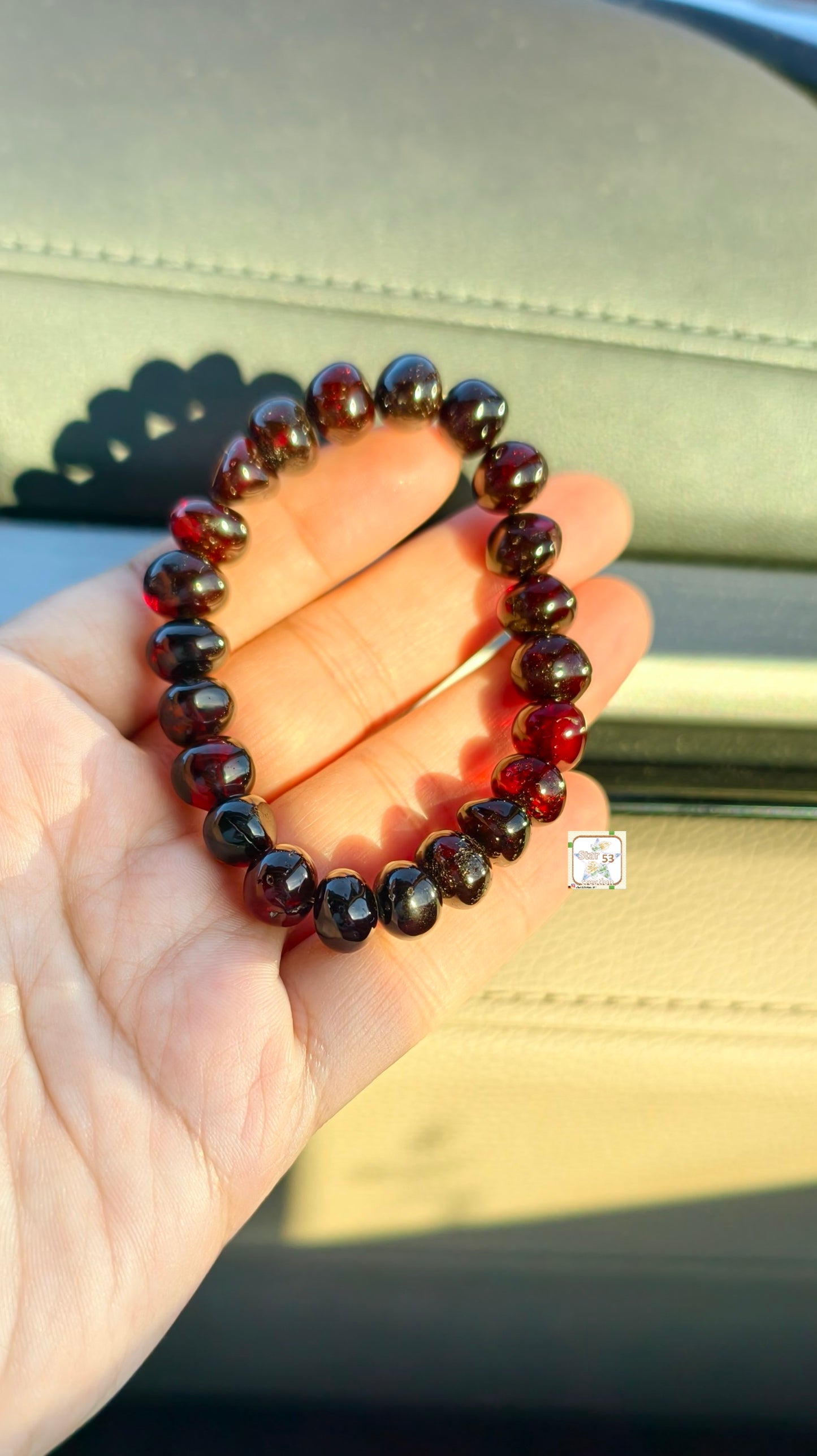 Cherry Amber bracelet, free size, stretchable