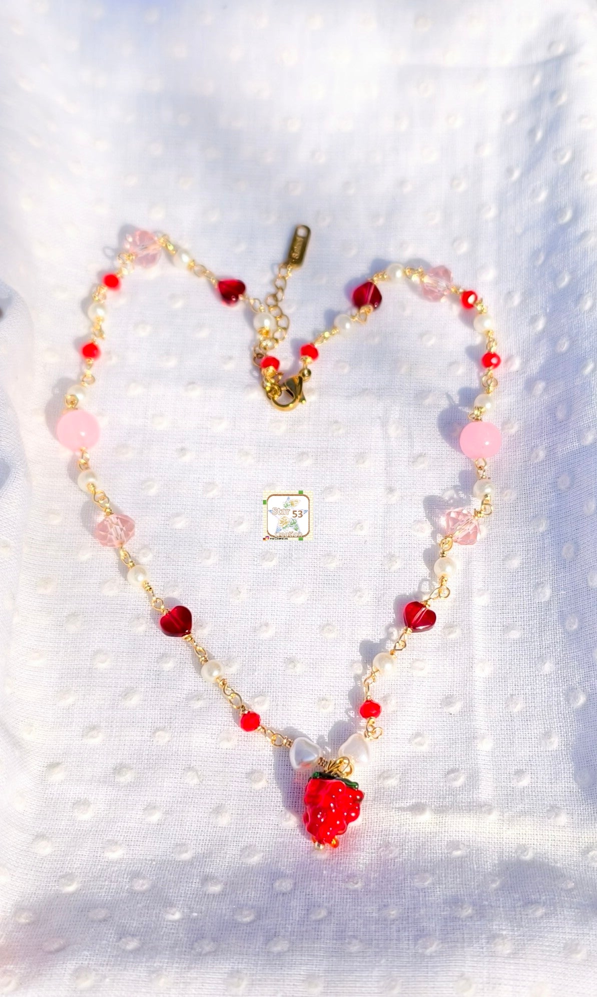Berrybelle necklace, gold plated, 16-18 inches