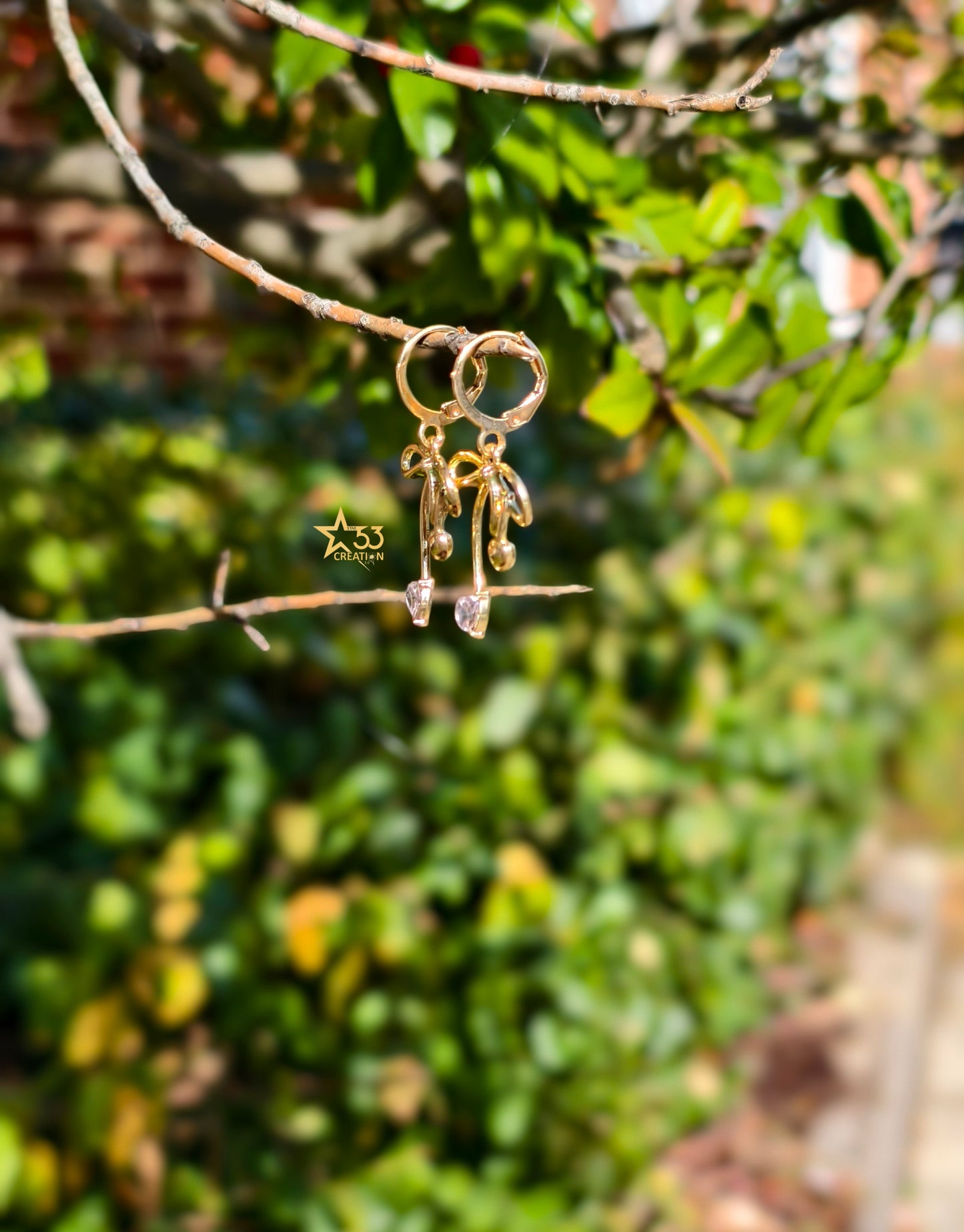 Bow-licious earrings, Gold plated