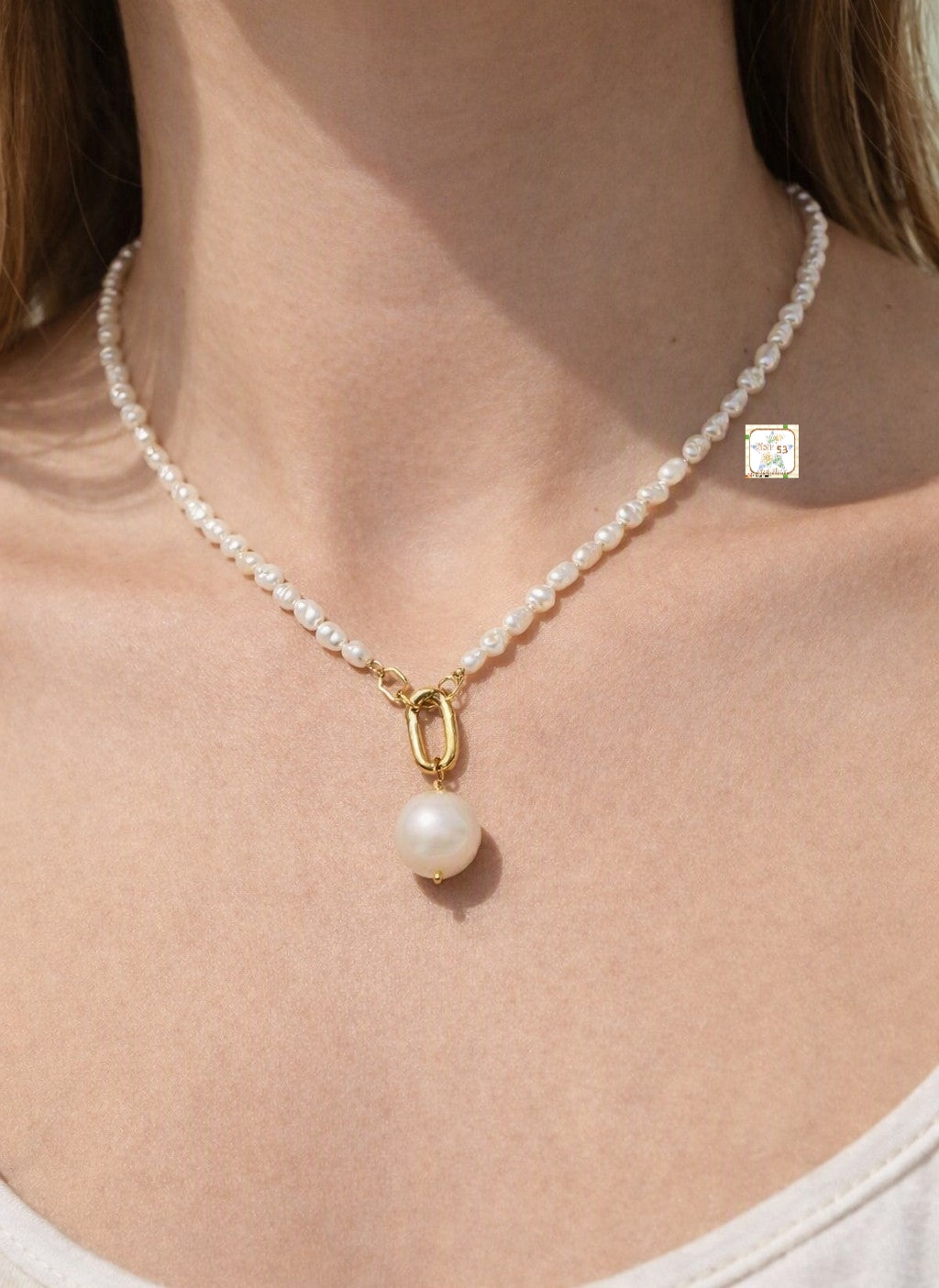 Evangeline freshwater pearl necklace