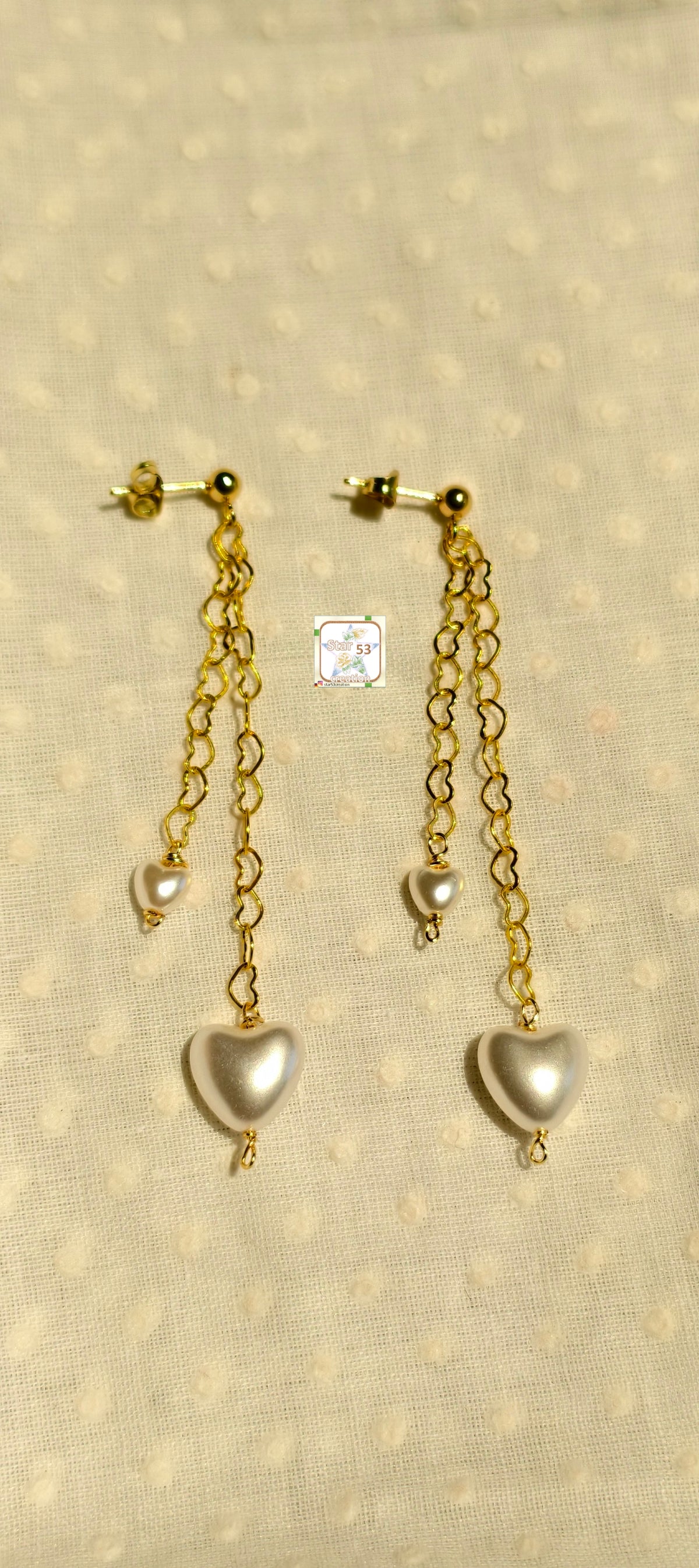 Dangle heart earrings