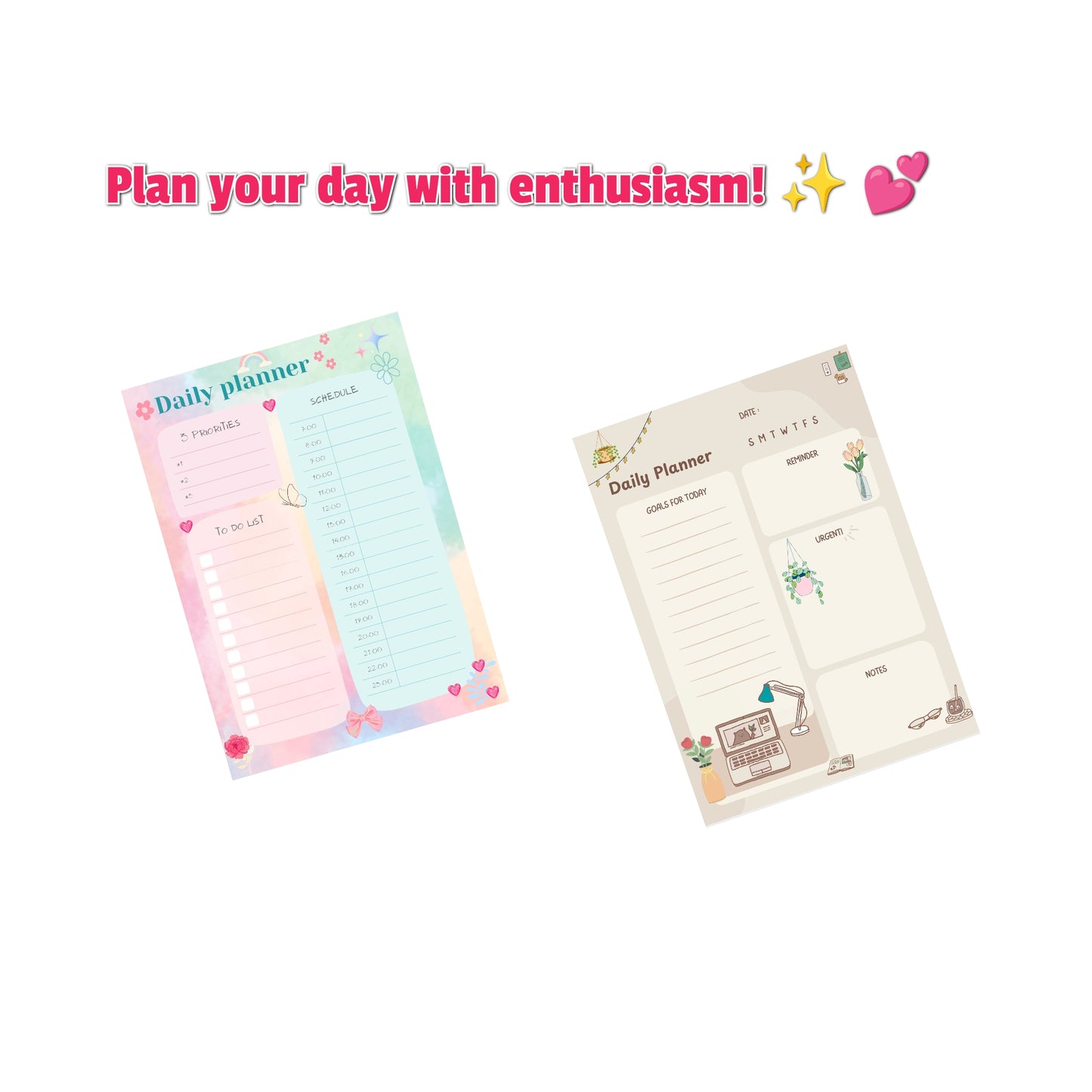 Pretty Daily Planners, 2 Designs