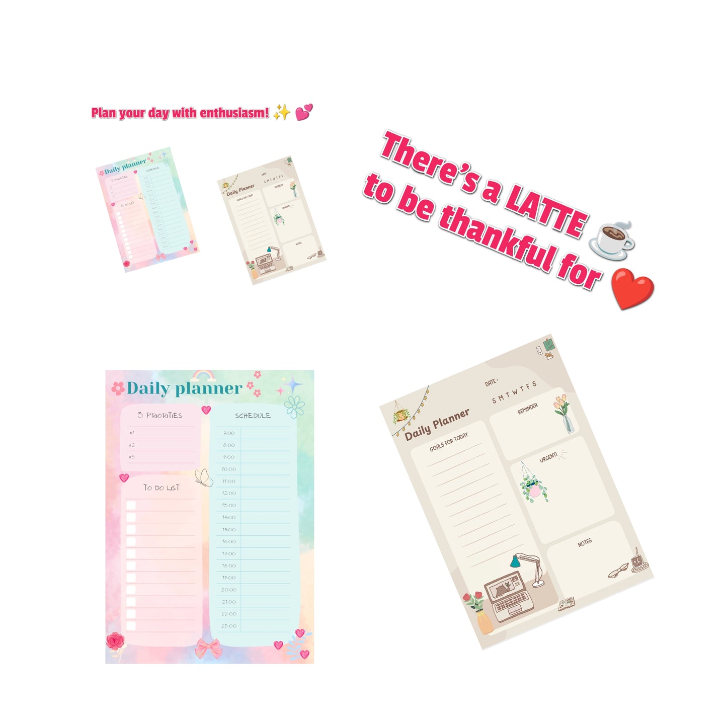 Pretty Daily Planners, 2 Designs