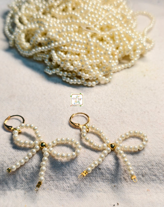 Bow earrings, gold plated