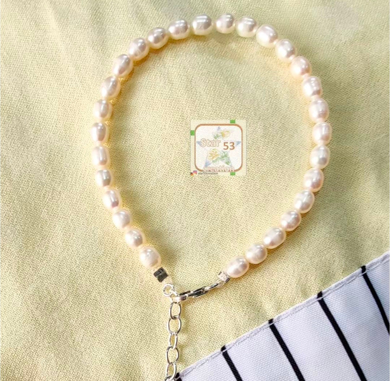 Jumz freshwater pearl bracelet, adjustable