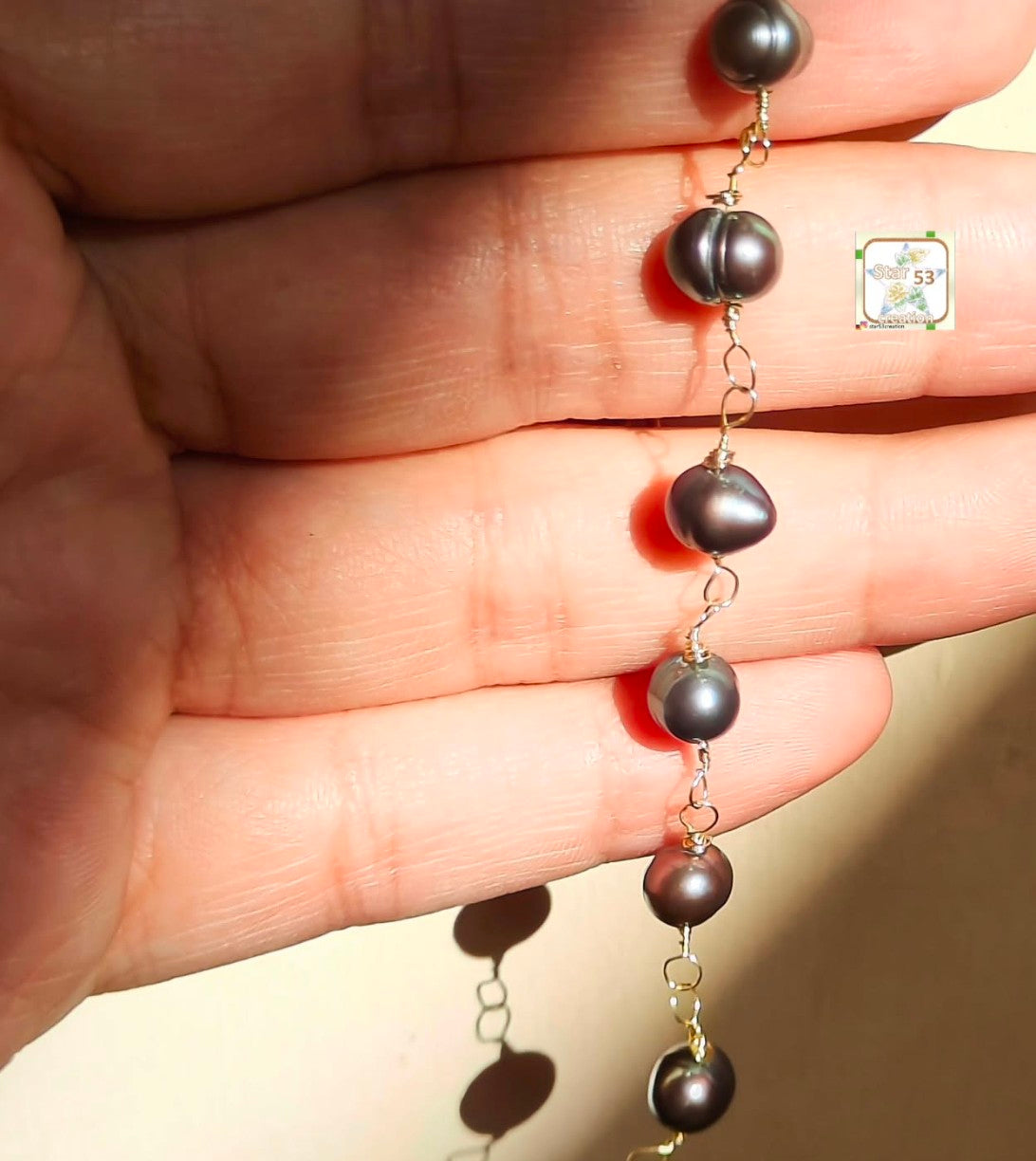Black Tahitian pearl bracelet