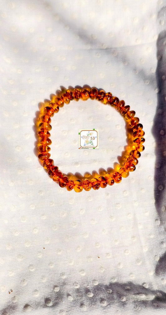 Ambra bracelet, free size, stretchable, Original European Baltic Amber
