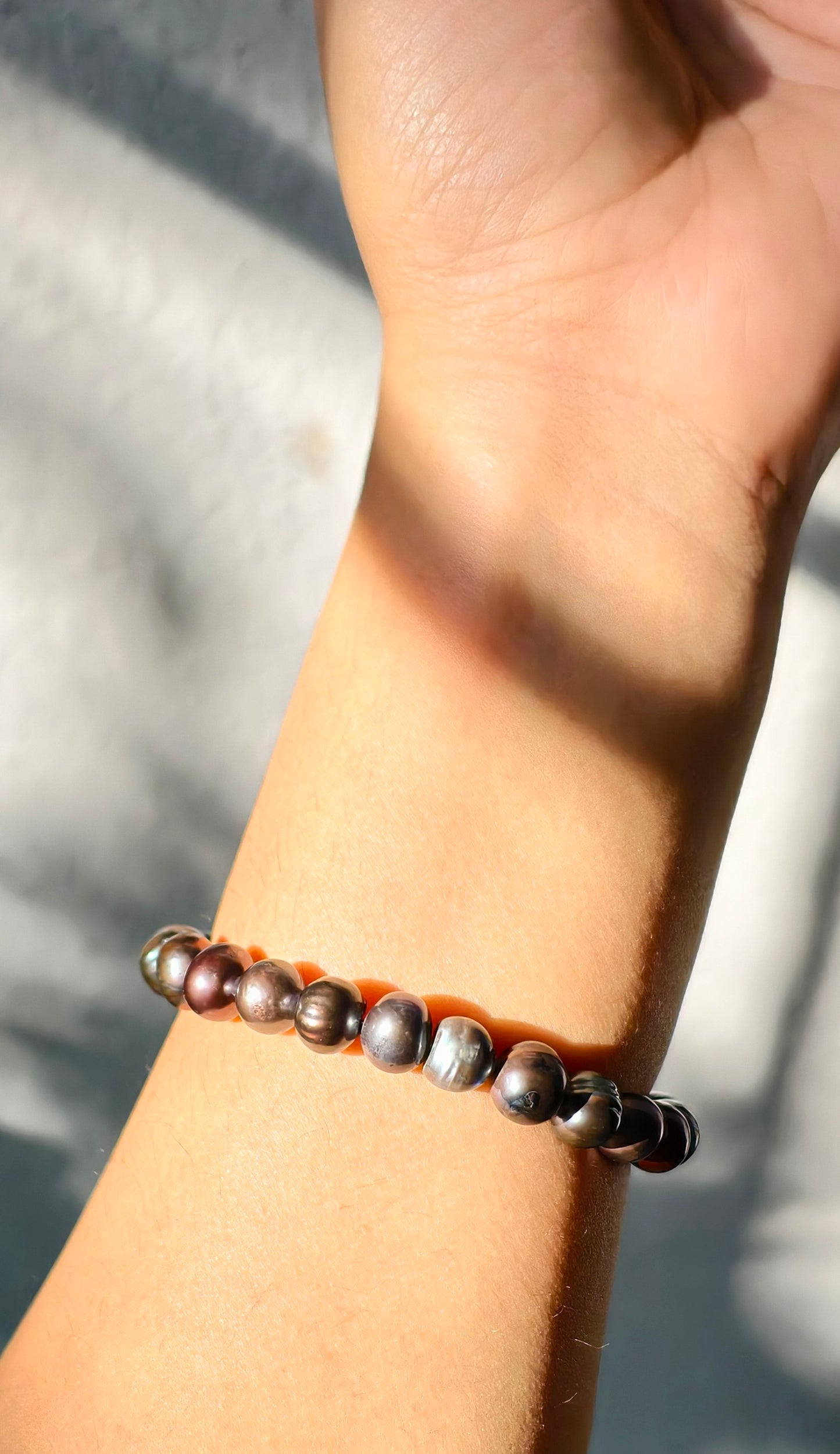 Black Tahitian pearl bracelet