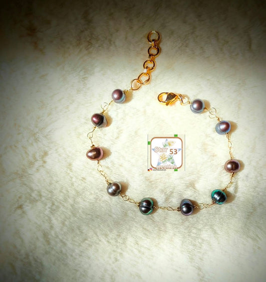 Black Tahitian pearl bracelet