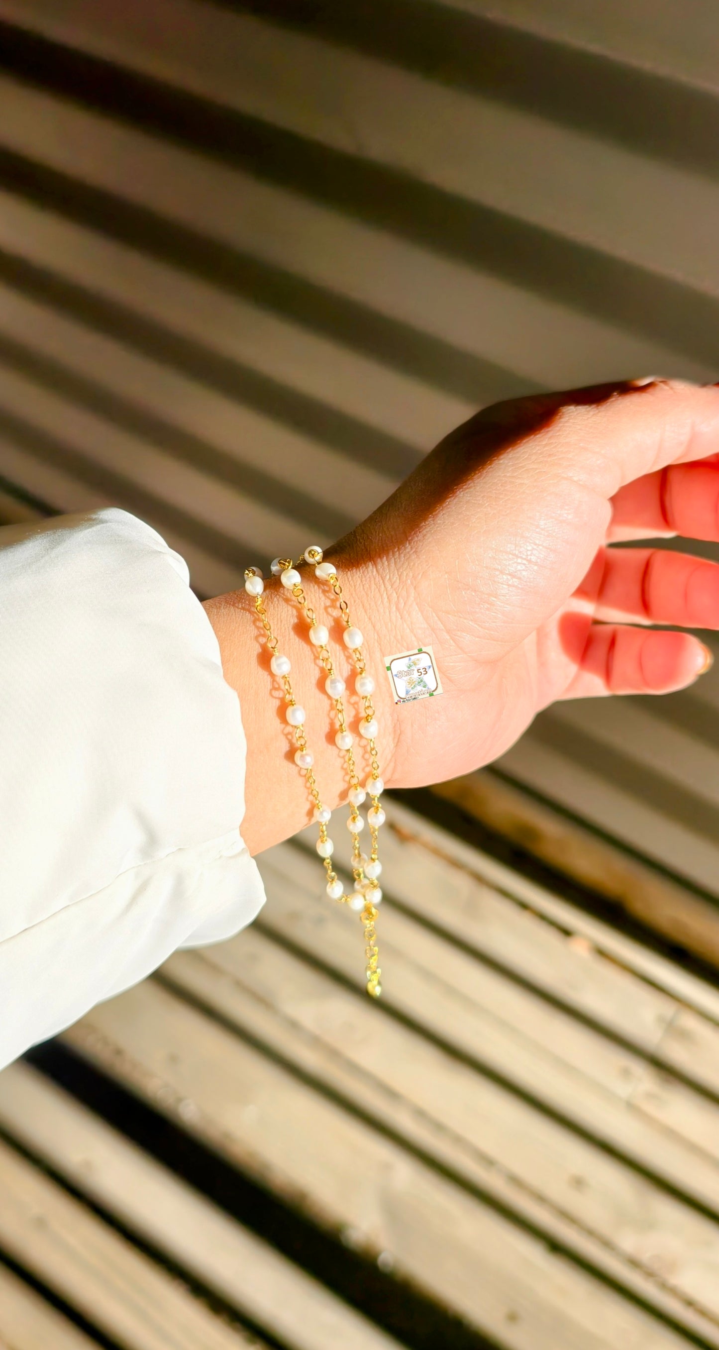 Aureum Margaritae bracelet, 92.5 silver, adjustable