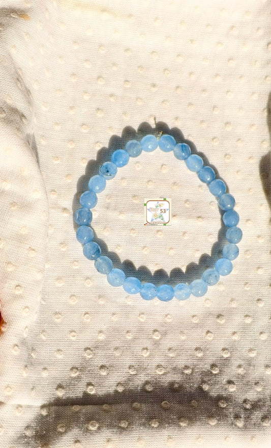 Blue jade bracelet, free size