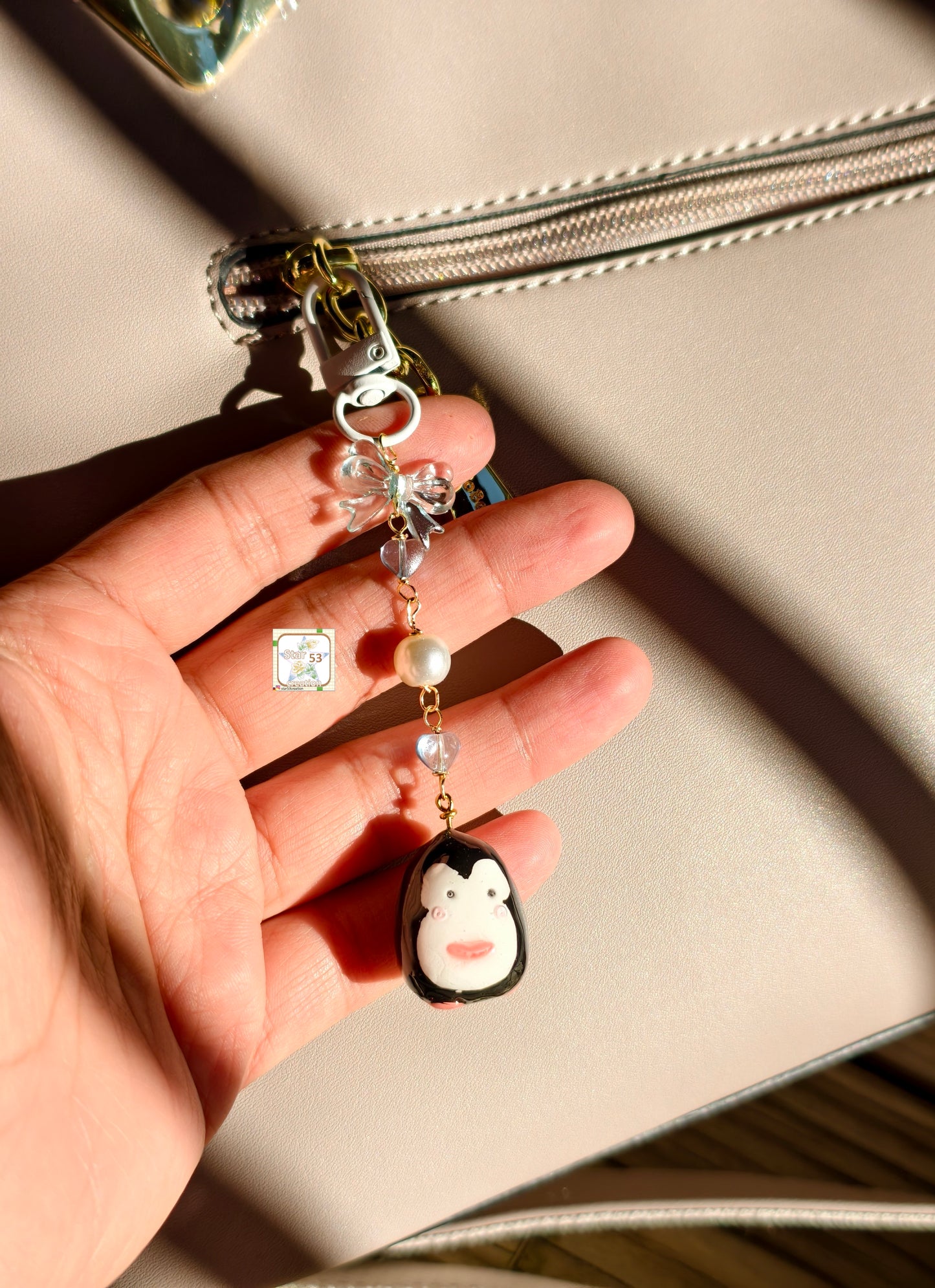Penguin bag charm