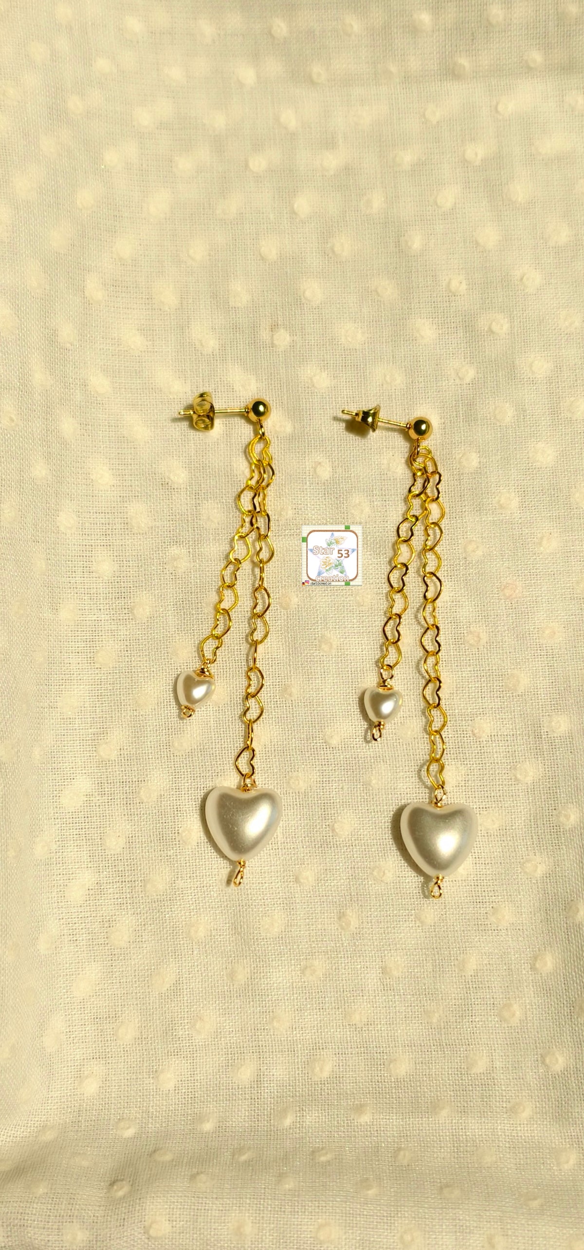 Dangle heart earrings