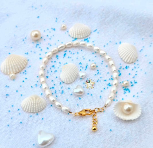 Jumz freshwater pearl bracelet, adjustable