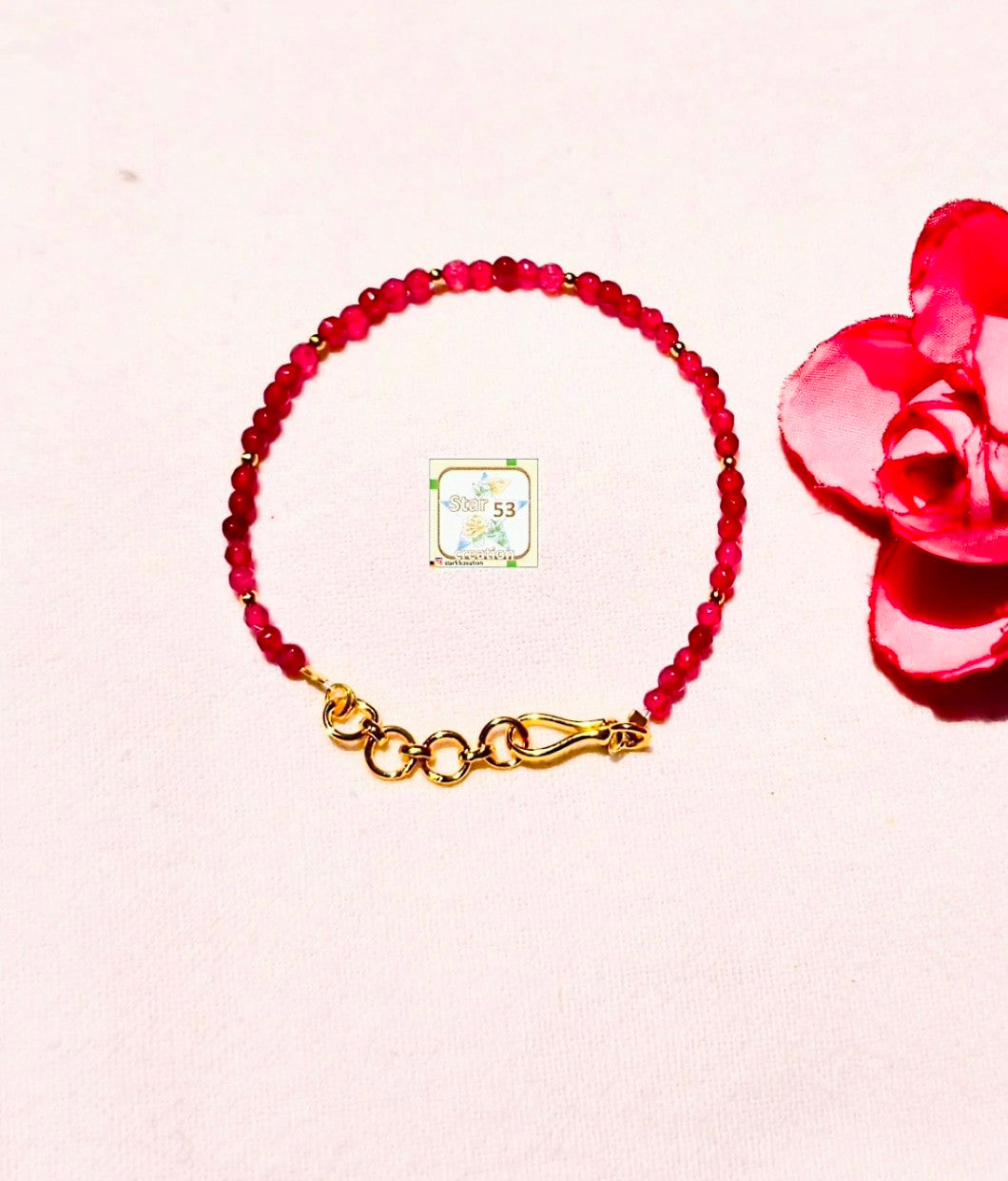 Cherry jade bracelet