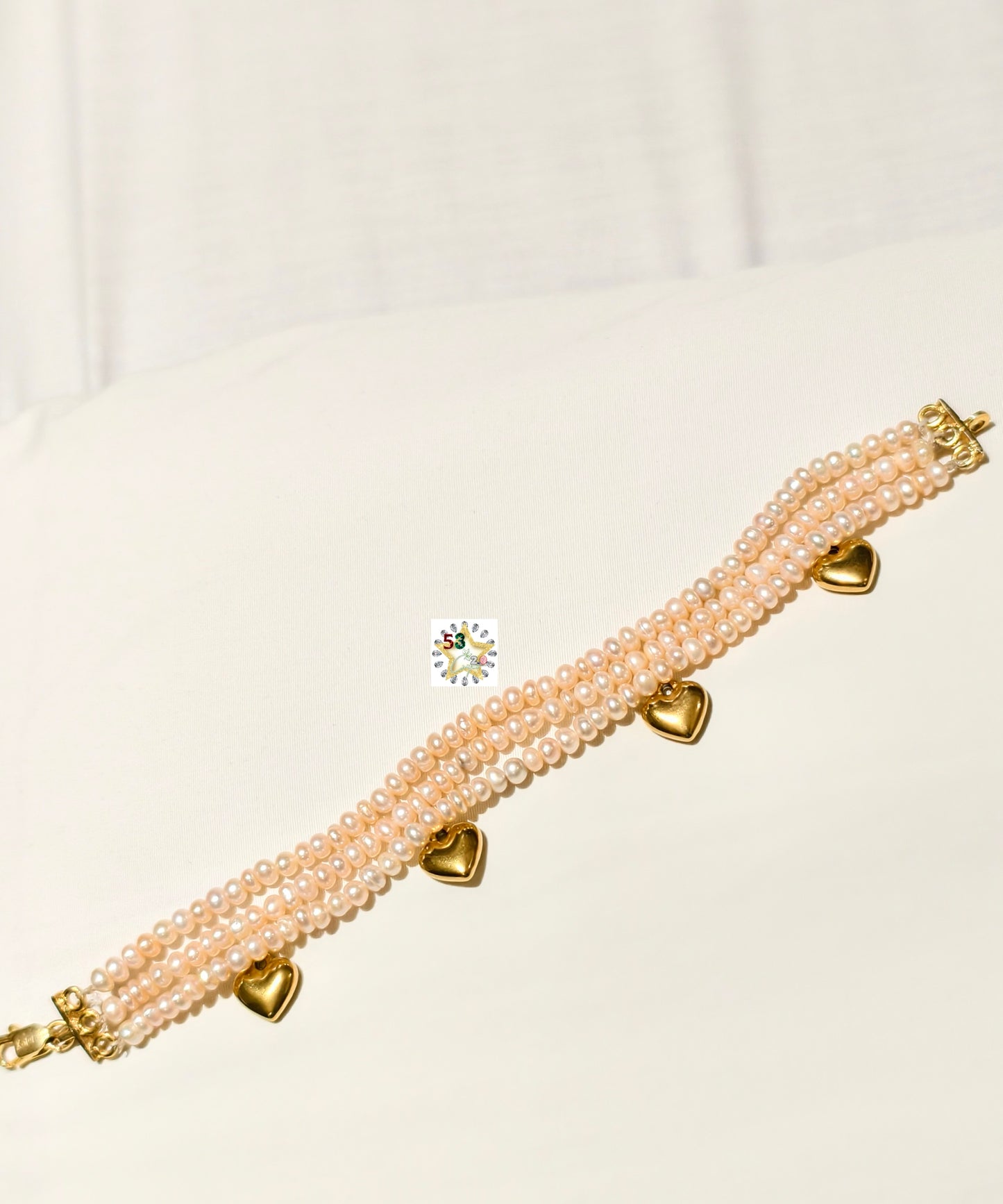 Hearty freshwater pearl bracelet, adjustable