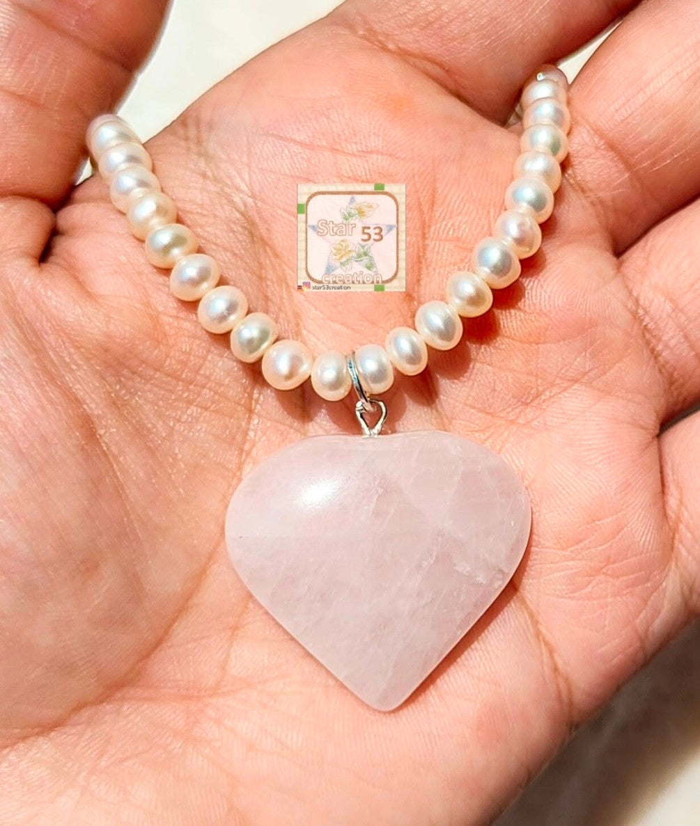 Rose necklace, 16-17 inches, adjustable