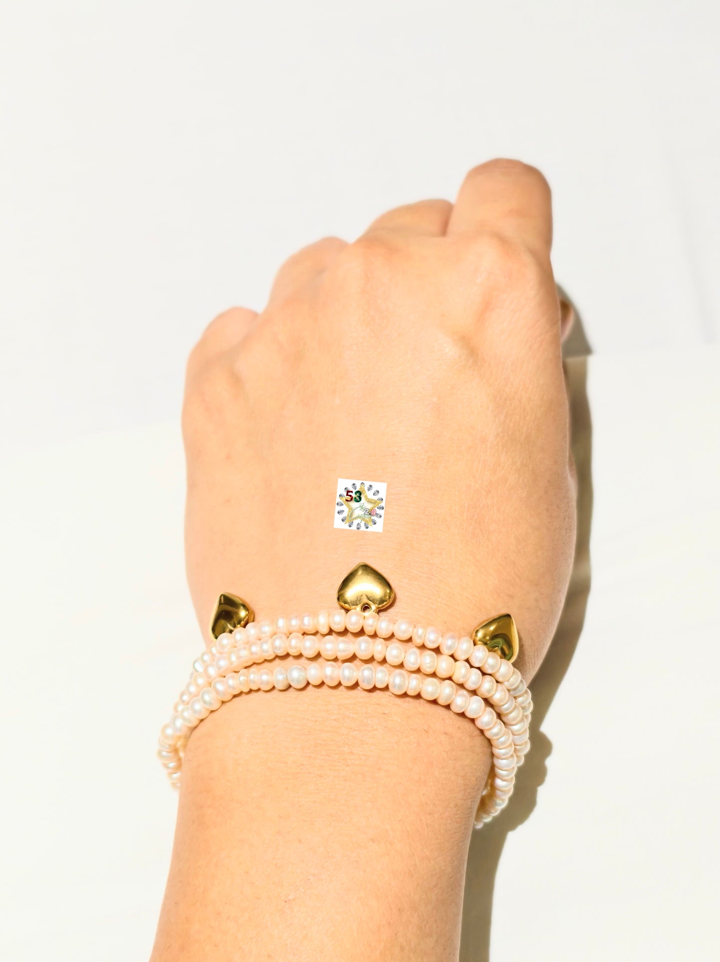 Hearty freshwater pearl bracelet, adjustable