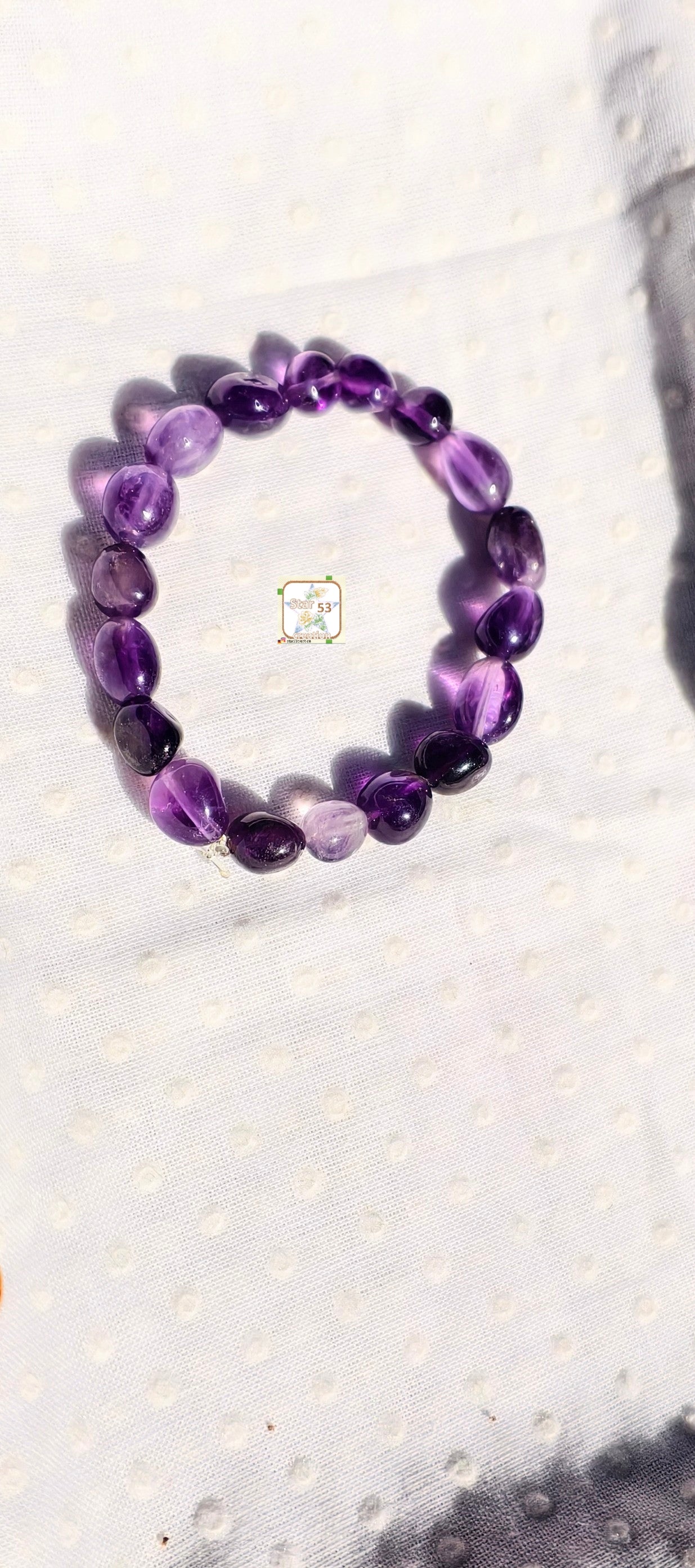 Lux Amethyst bracelet, free size, stretchable