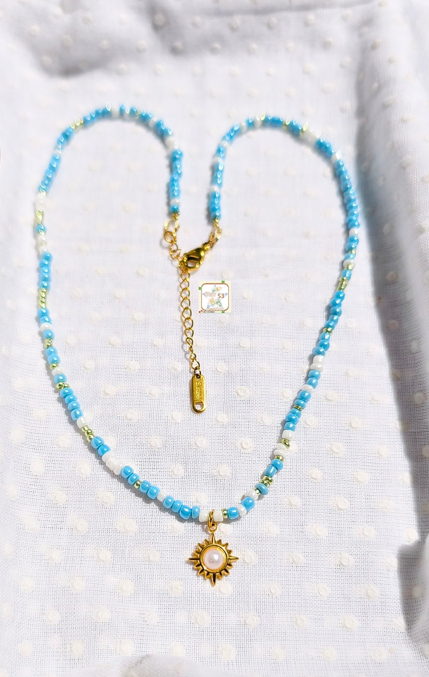Sunshine beaded necklaces, waterproof, 16-18 inches