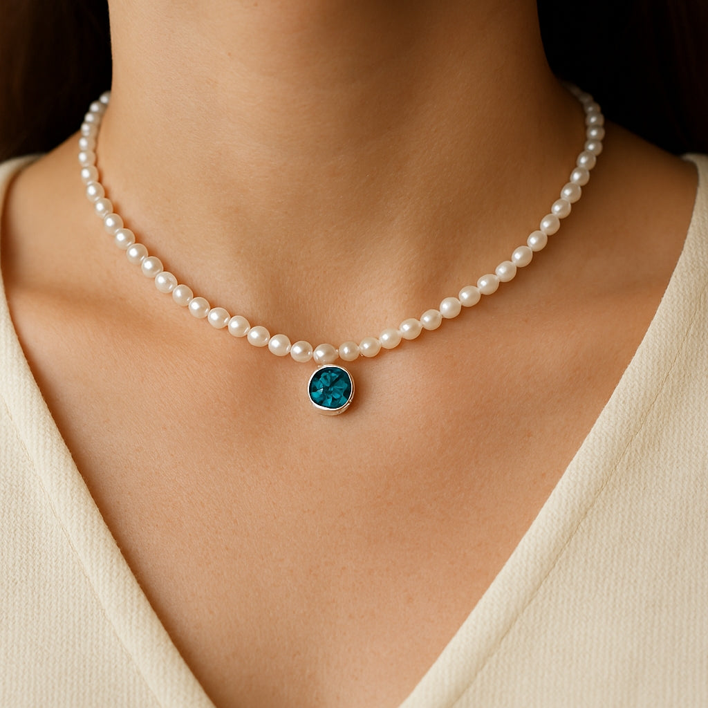 Moana freshwater pearl necklace, 16-17 inches, adjustable