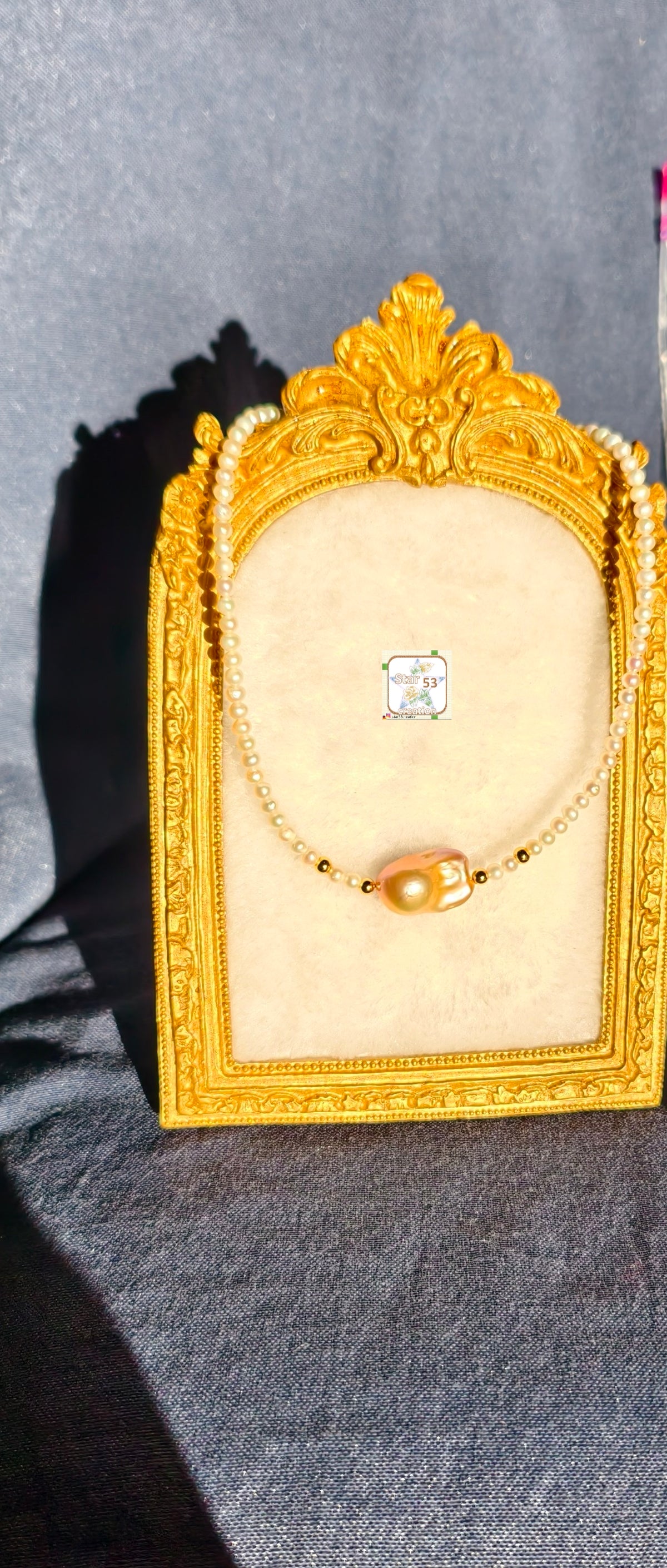 Derya Baroque pearl necklace, 16-18 inches