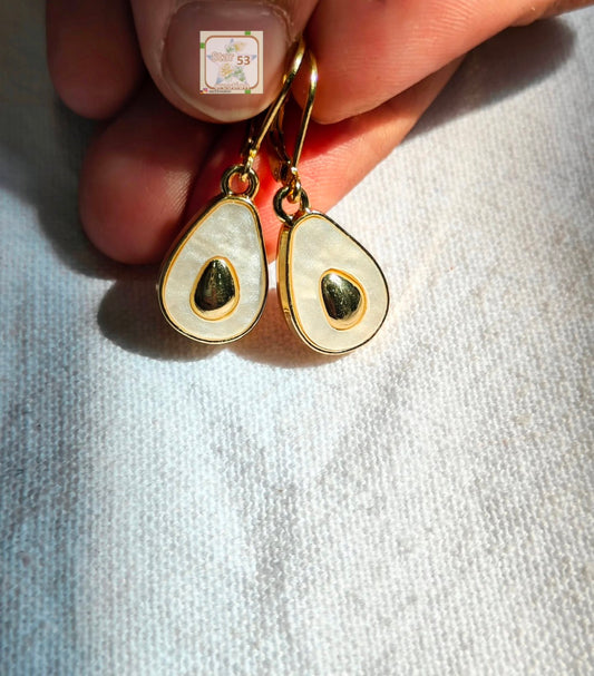 Avoca-duo earrings, gold plated