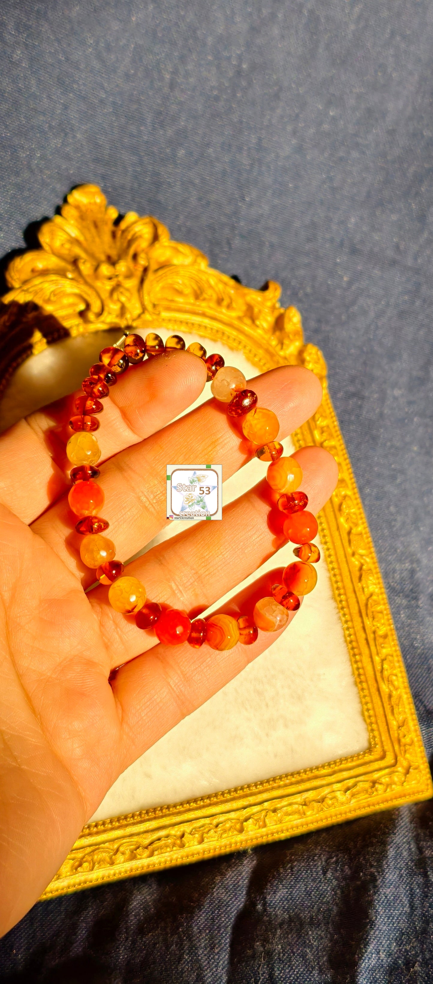 Amber glow bracelet, free size