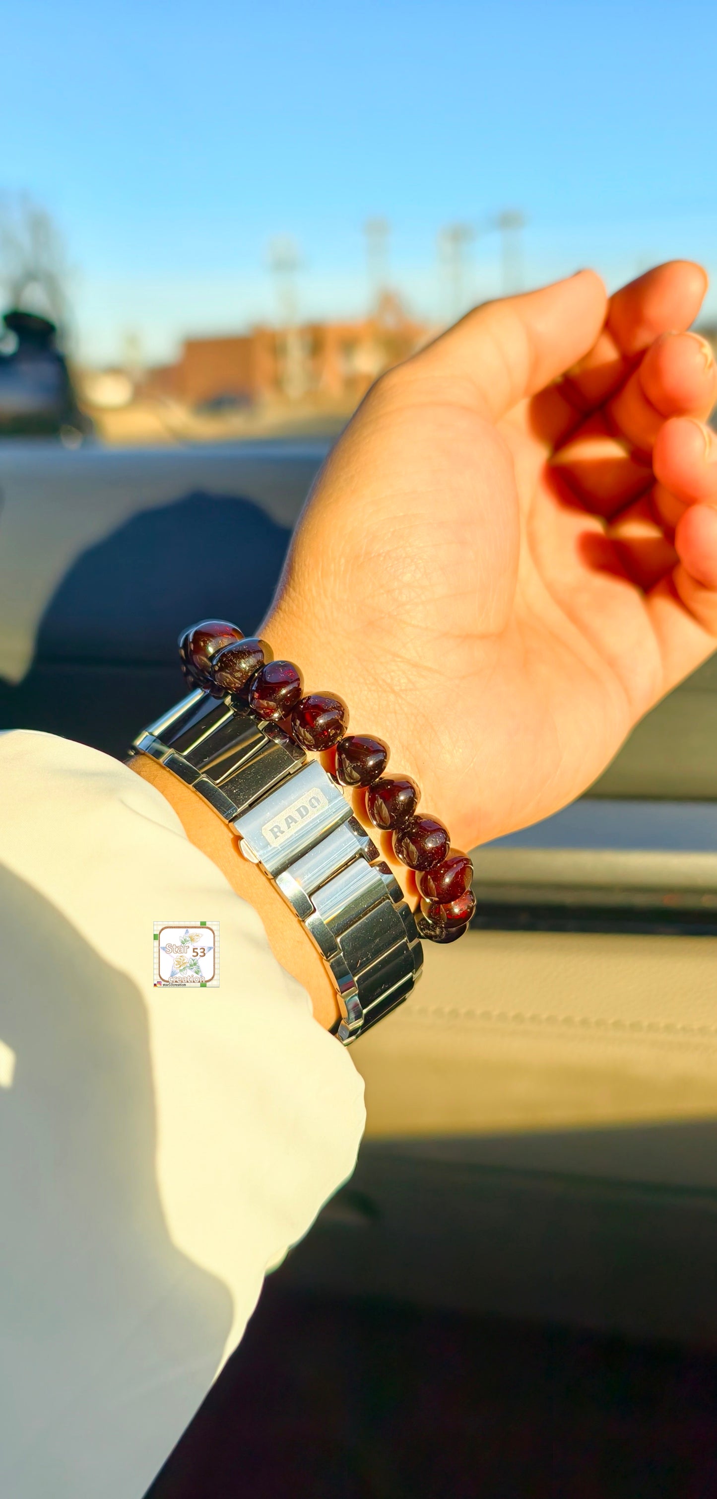 Cherry Amber bracelet, free size, stretchable