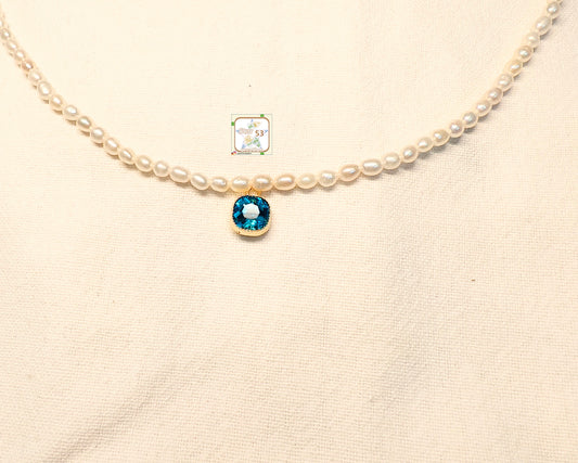Moana freshwater pearl necklace, 16-17 inches, adjustable