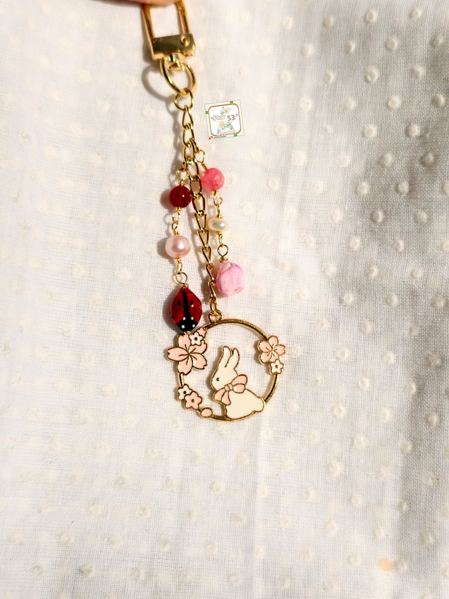 Gardenia bag charm