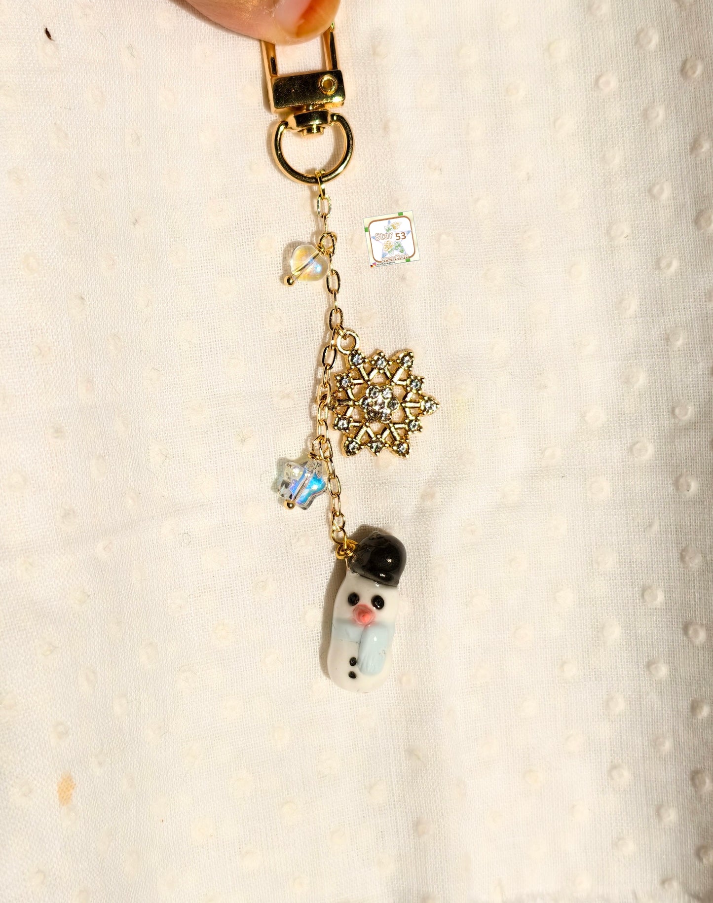 Snowie bag charm