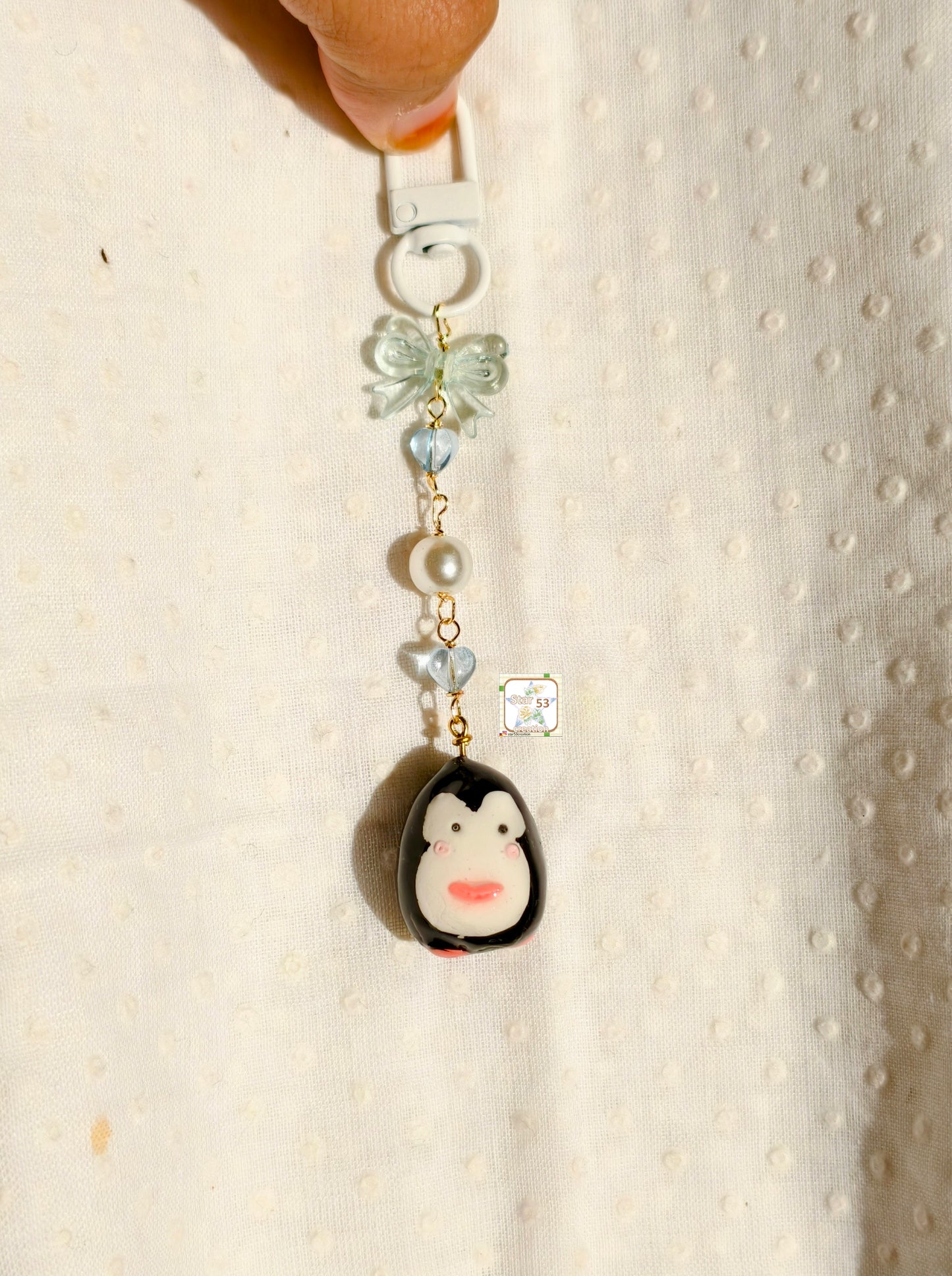 Penguin bag charm