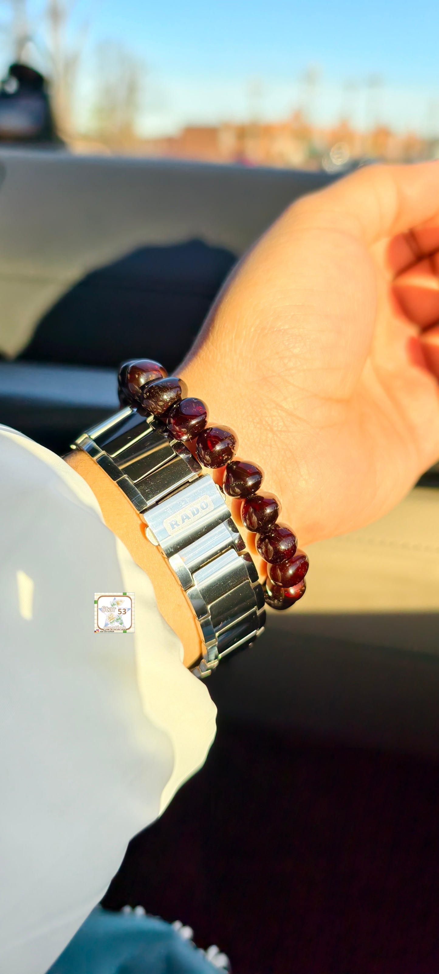 Cherry Amber bracelet, free size, stretchable