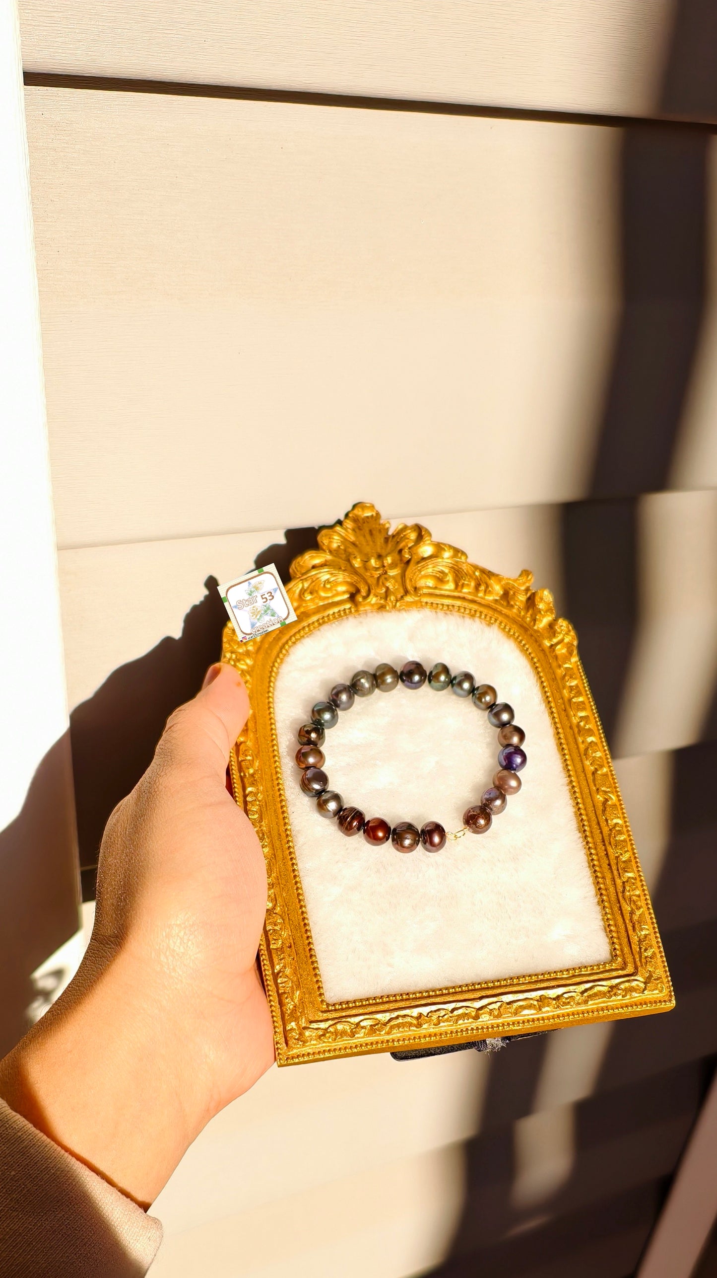 Ebony Black Tahitian pearl bracelet