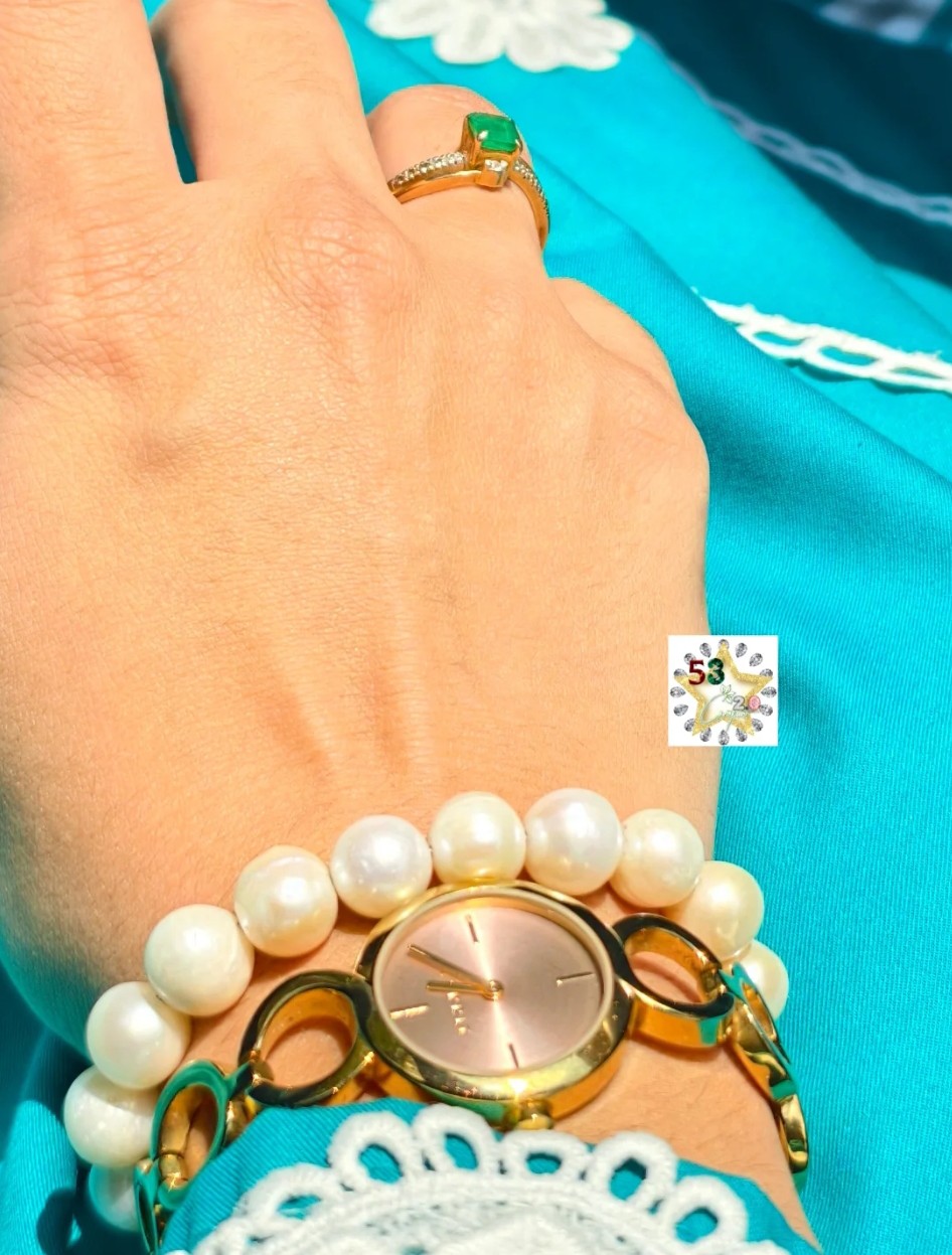 Day-dream pearl bracelet, 10 mm pearls, 6.5 inches, adjustable, silver plated