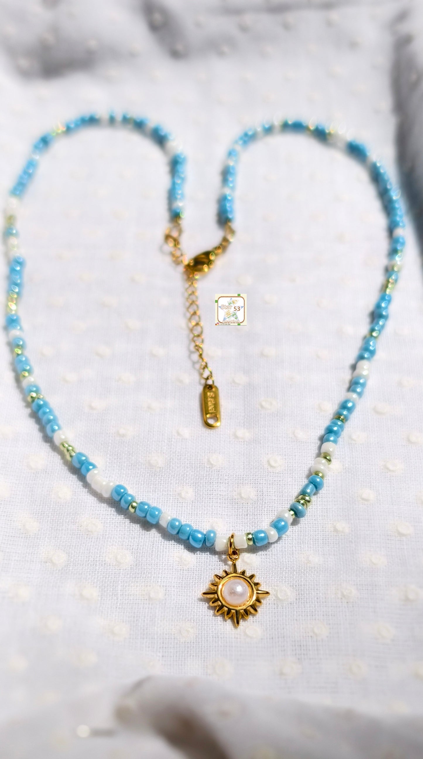 Sunshine beaded necklaces, waterproof, 16-18 inches