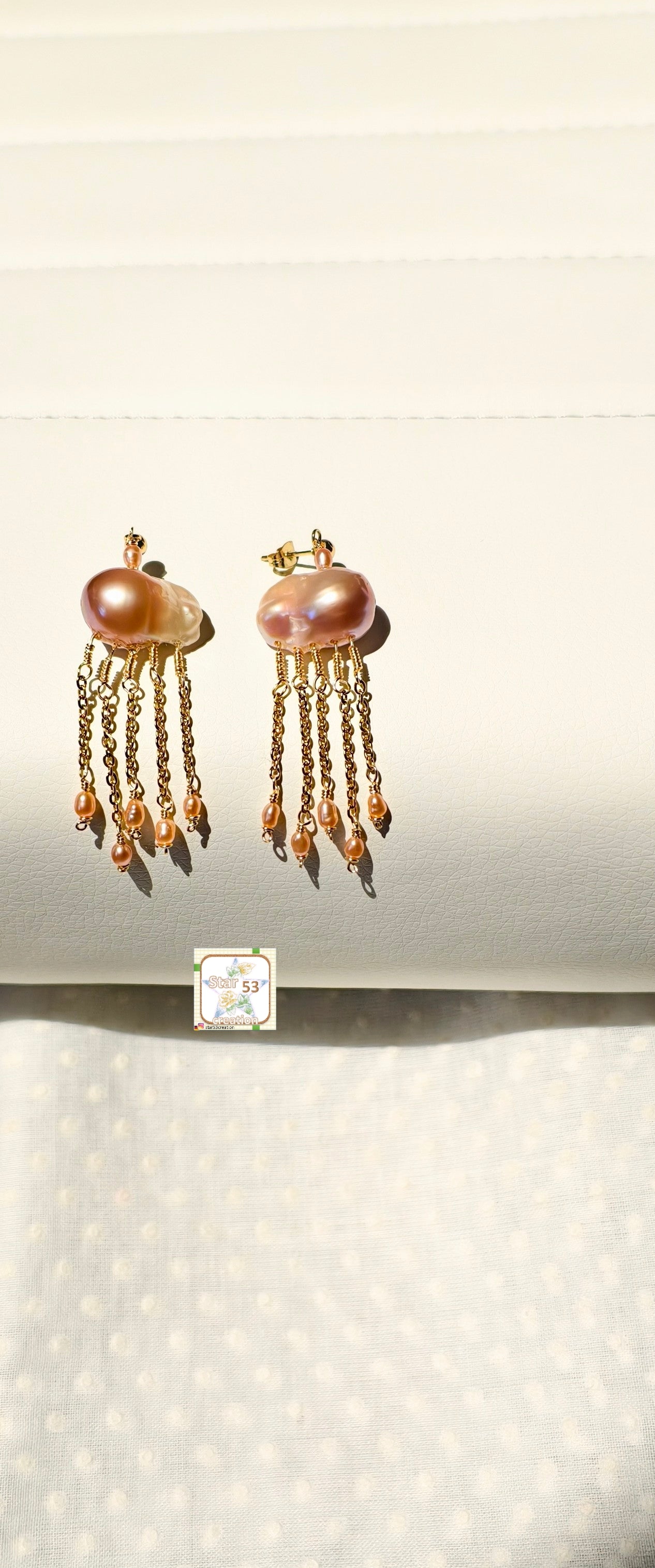 Stormy baroque pearl earrings