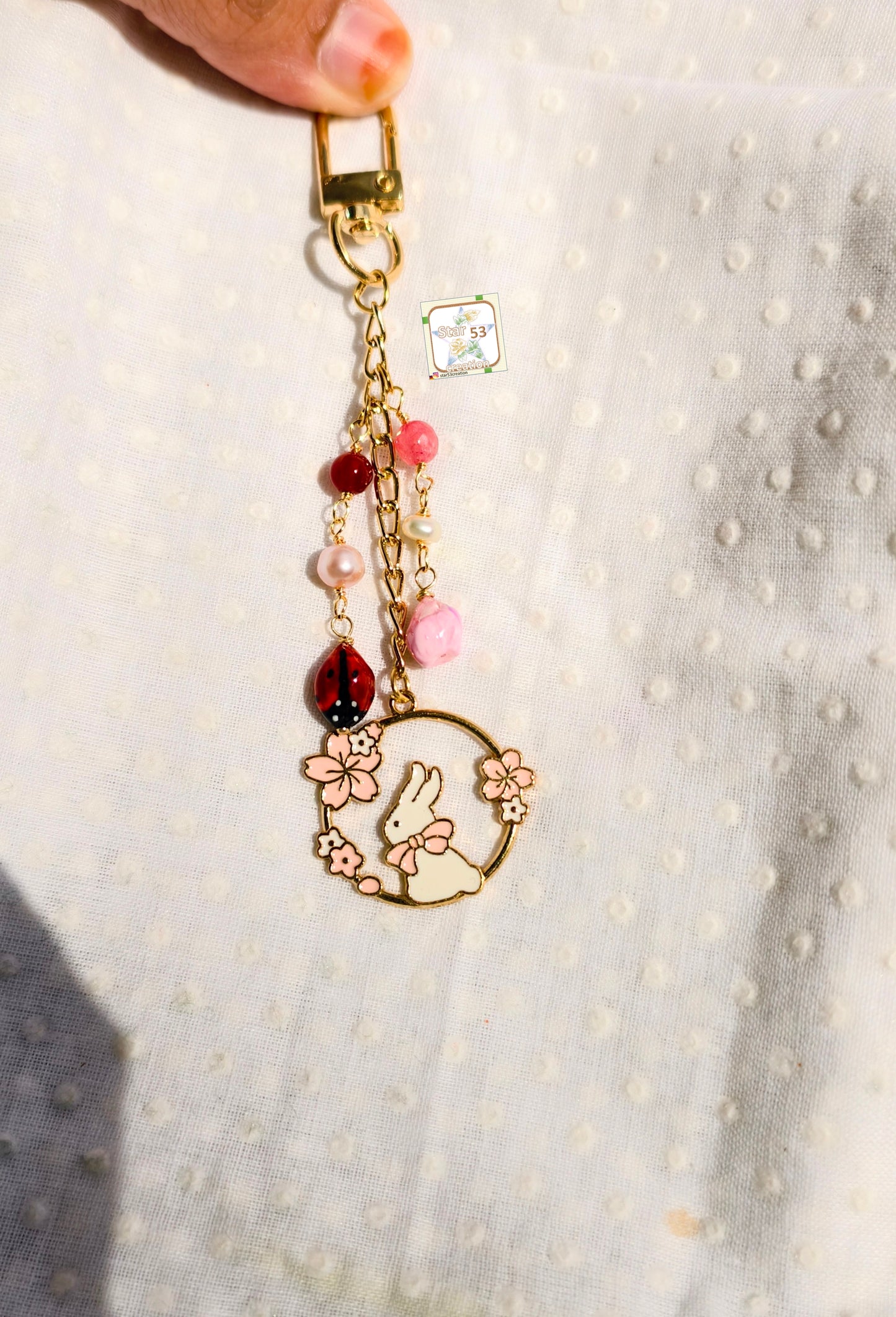 Gardenia bag charm