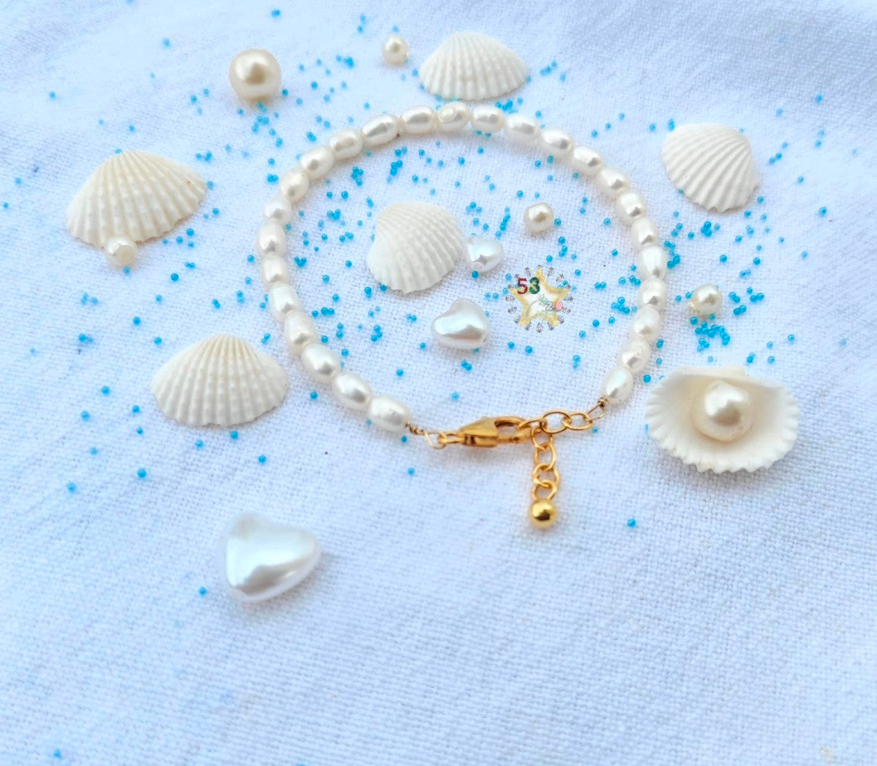 Jumz freshwater pearl bracelet, adjustable