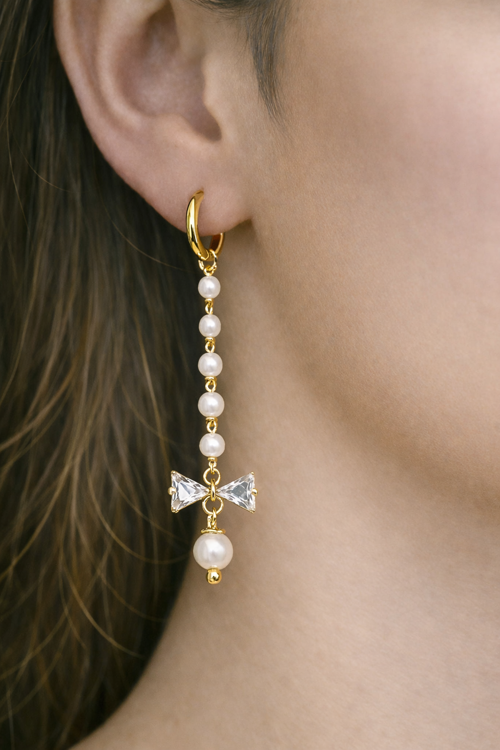 Pearly twinkle dangle earrings