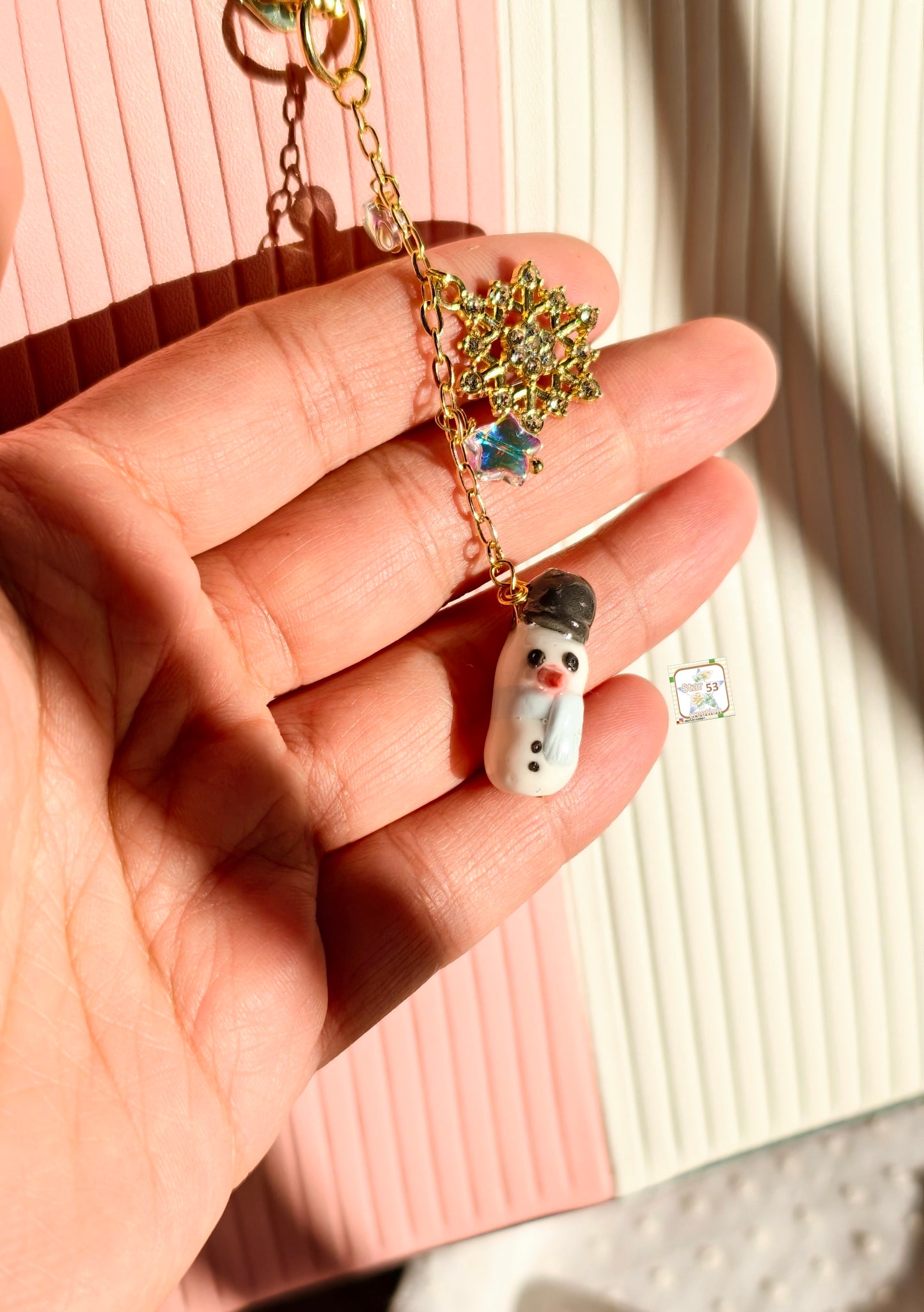 Snowie bag charm