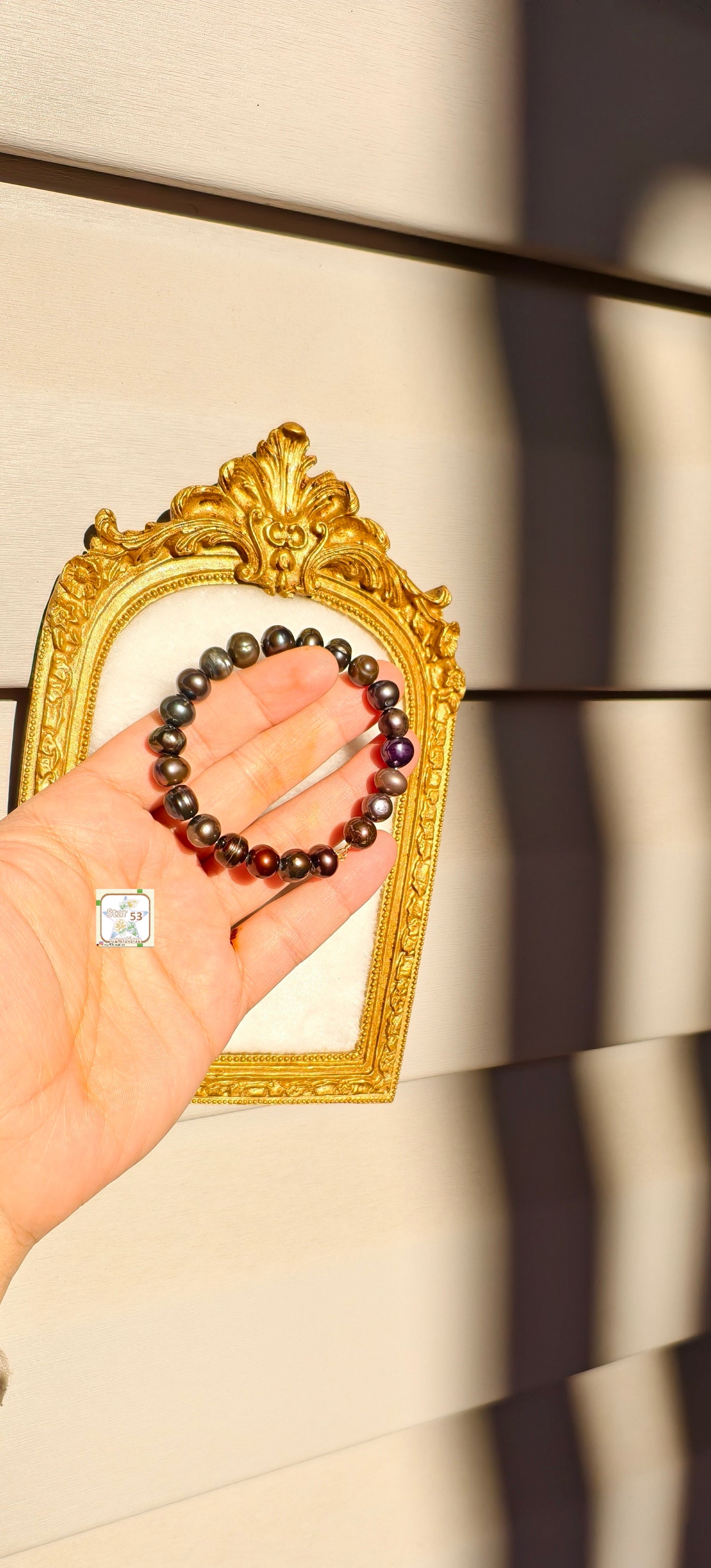 Ebony Black Tahitian pearl bracelet