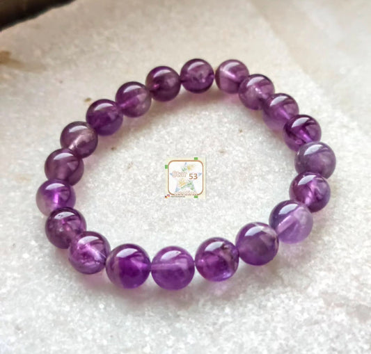 Amethyst bracelet, 8 mm