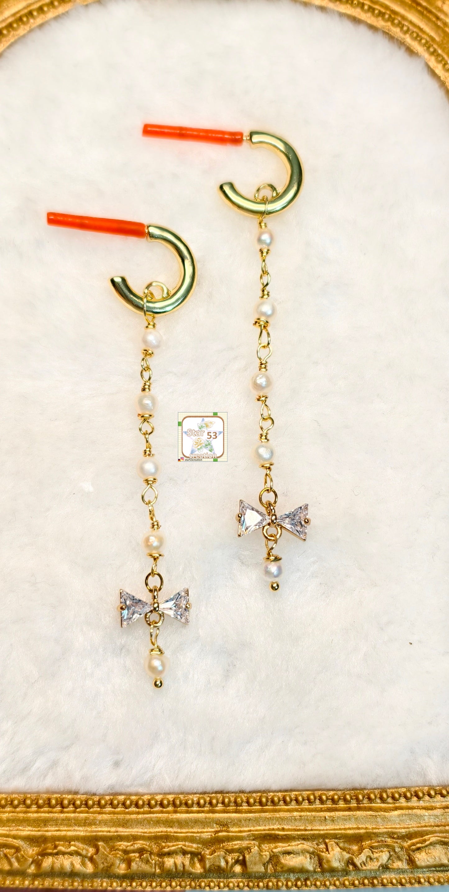 Pearly twinkle dangle earrings